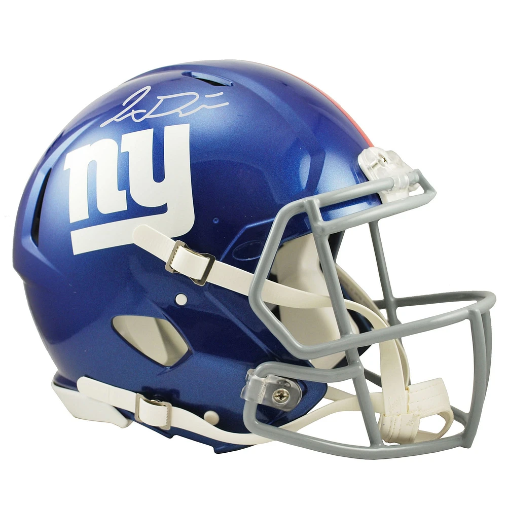 Jaxson Dart New York Giants Autographed Riddell Speed Authentic Helmet