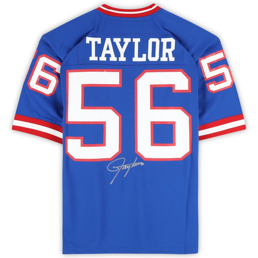 Lawrence Taylor New York Giants Autographed 1986 Mitchell & Ness Blue Authentic Jersey