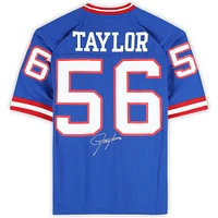 Lawrence Taylor New York Giants Autographed 1986 Mitchell & Ness Blue Authentic Jersey