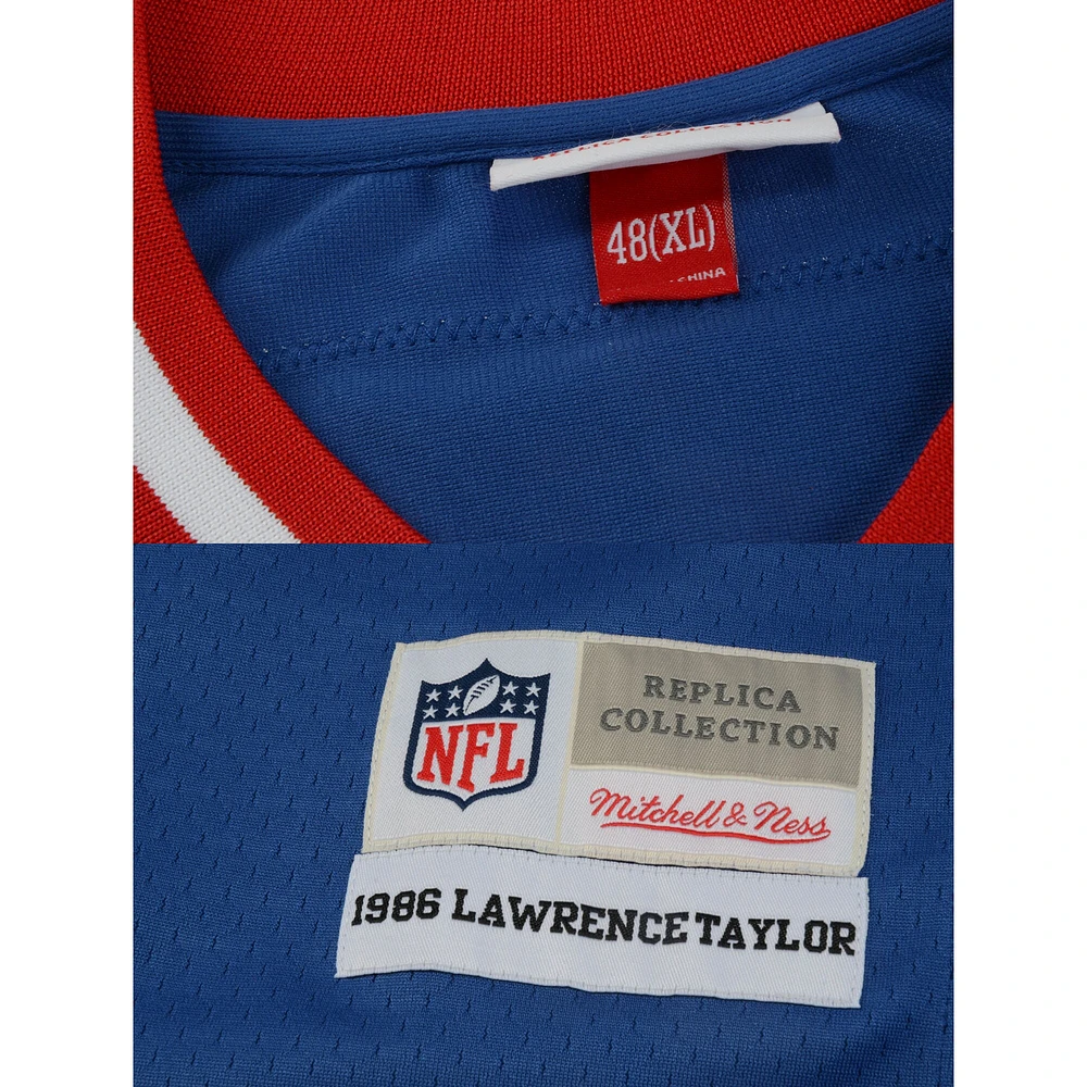 Lawrence Taylor New York Giants Autographed Mitchell & Ness Blue Replica Jersey