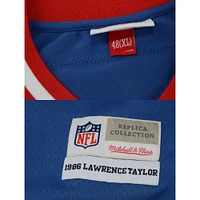 Lawrence Taylor New York Giants Autographed Mitchell & Ness Blue Replica Jersey