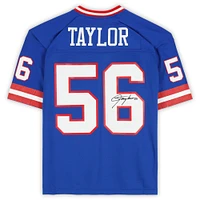 Lawrence Taylor New York Giants Autographed Mitchell & Ness Blue Replica Jersey