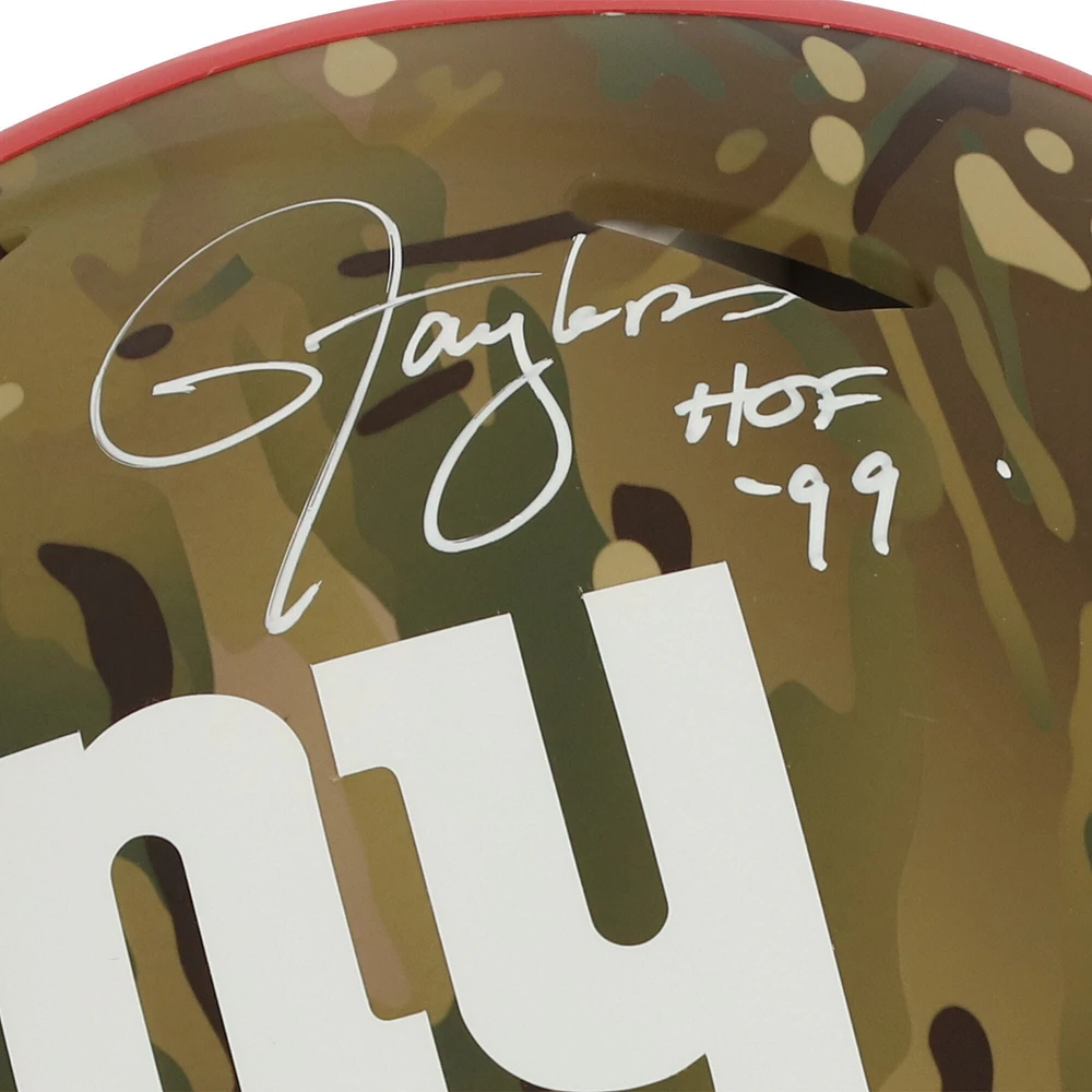 Lawrence Taylor New York Giants Autographed Riddell Camo Alternate Speed Authentic Helmet with "HOF 99" Inscription