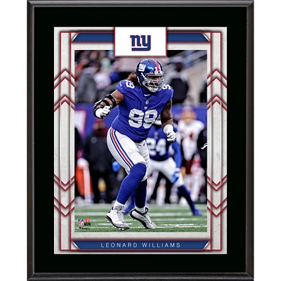 Plaque de joueur sublimée encadrée Leonard Williams New York Giants 10,5" x 13"