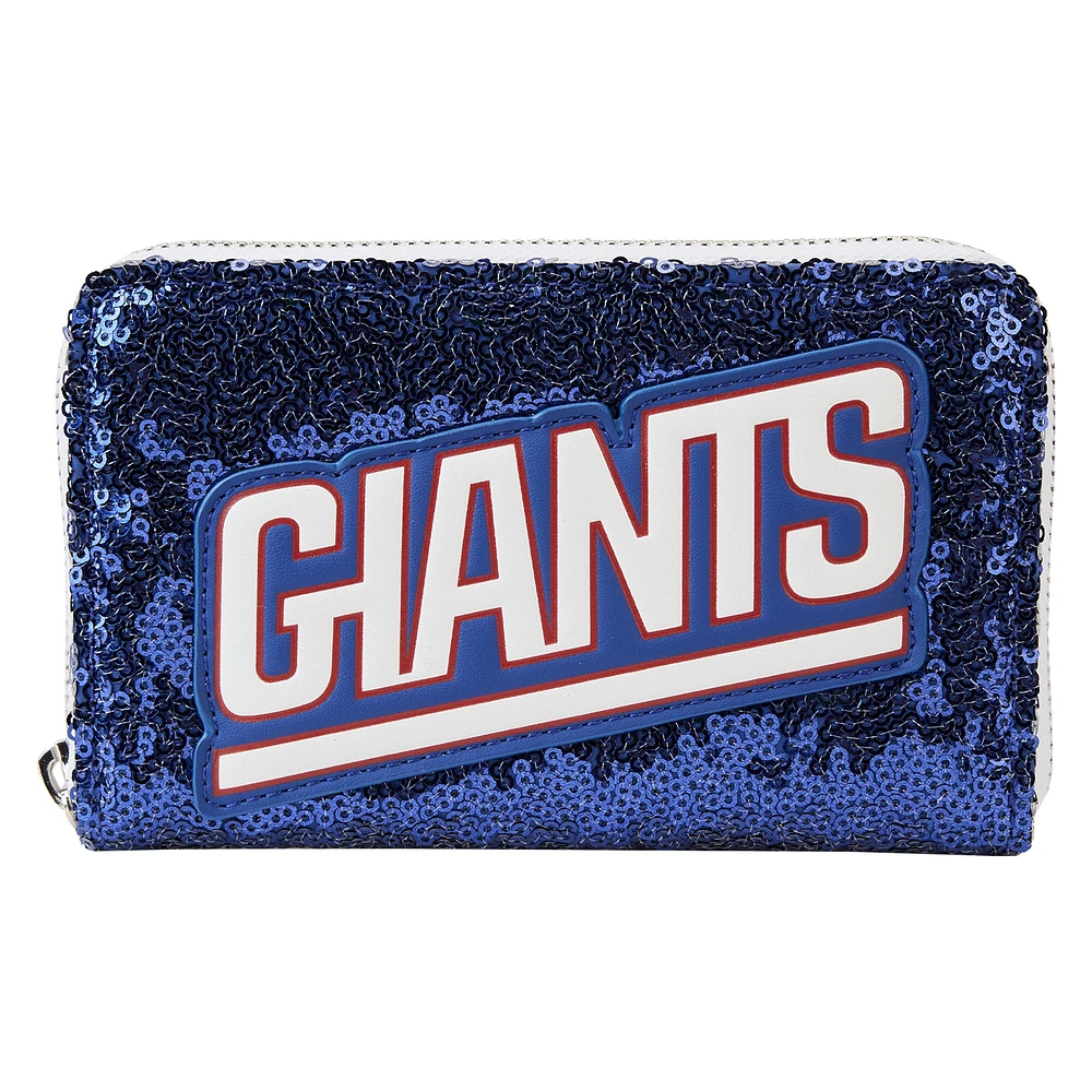 Portefeuille zippé à sequins Loungefly New York Giants