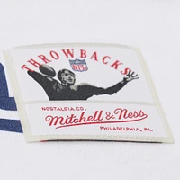Men's Mitchell & Ness Lawrence Taylor White New York Giants Name Number Team Origins Vintage Logo T-Shirt