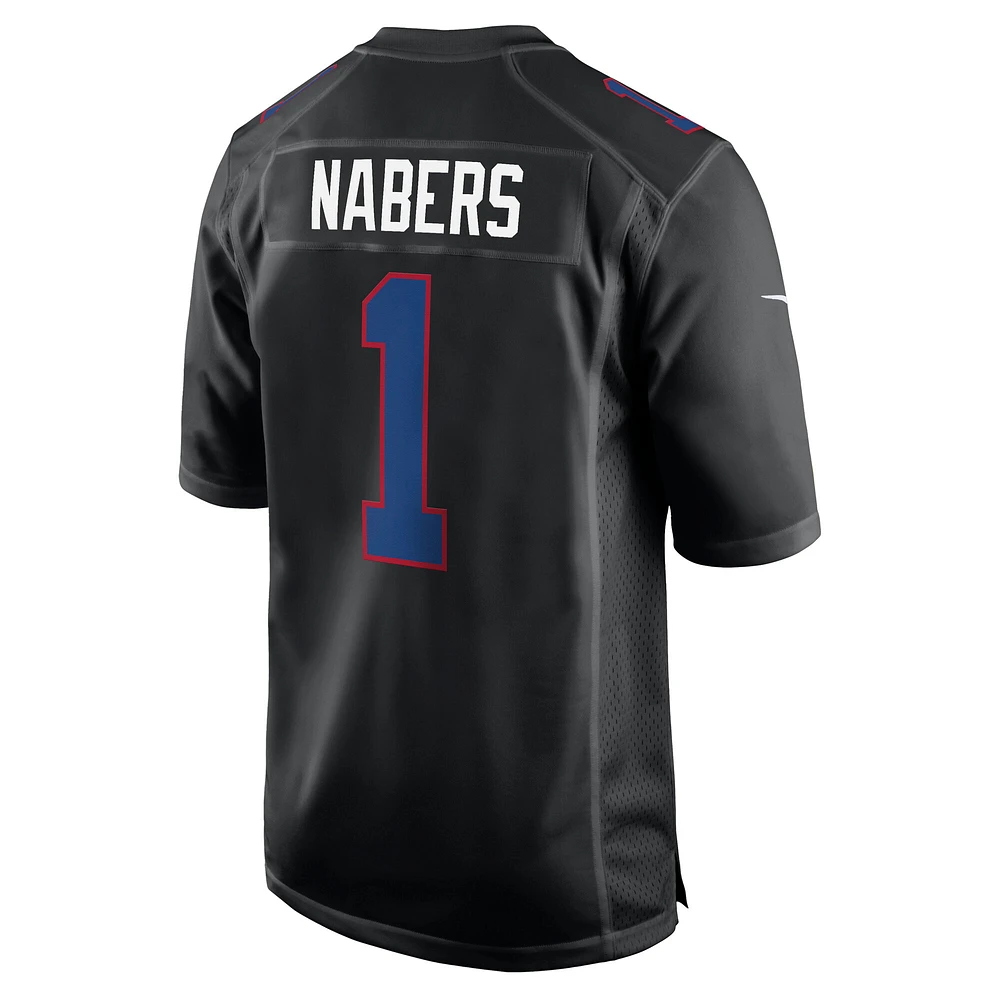 Men's Nike Malik Nabers Carbon Black New York Giants Fashion Jersey