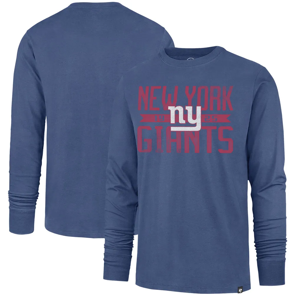 Lids New York Giants '47 Brand Wide Out Franklin Long Sleeve T-Shirt - Blue