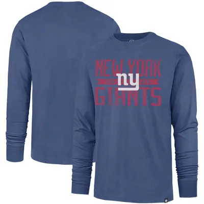 New York Giants '47 Brand Wide Out Franklin Long Sleeve T-Shirt - Blue