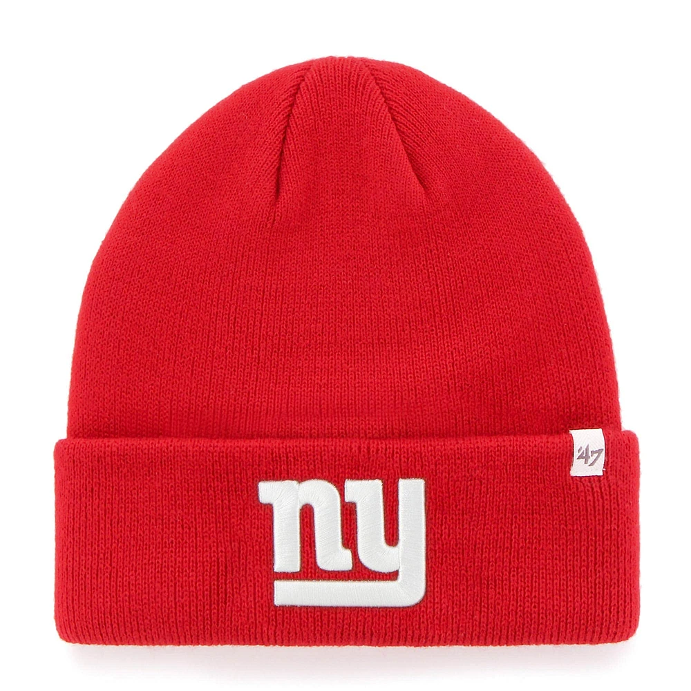 Men's '47 Red New York Giants Secondary Basic Cuffed Knit Hat