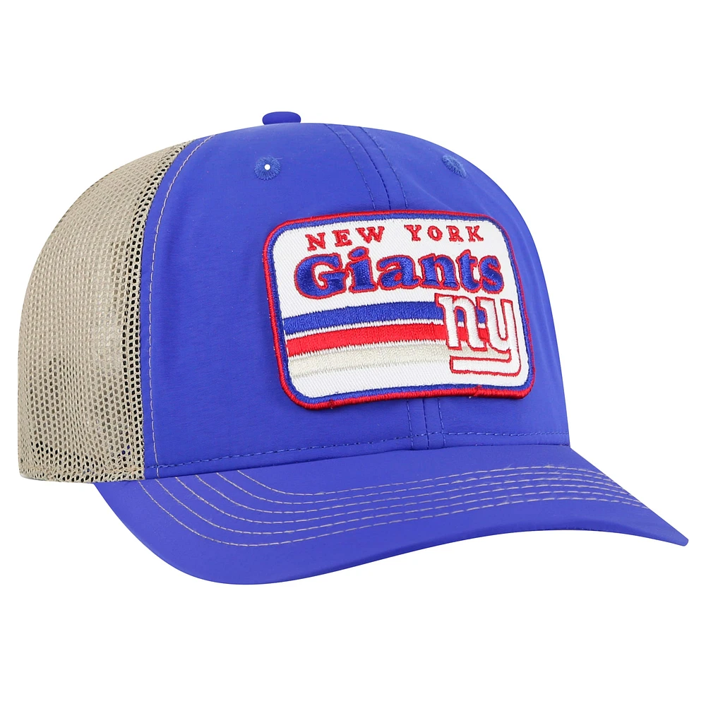 Men's '47 Royal/Natural New York Giants Campscape Relaxed Trucker Adjustable Hat