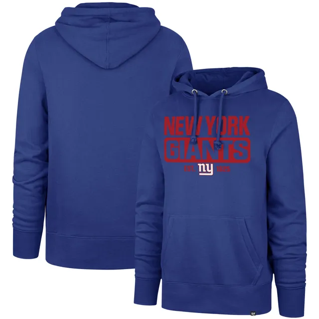 Men's New York Giants '47 Royal Box Out Headline Pullover Hoodie