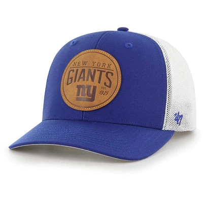 Men's '47 Royal New York Giants Leather Head Flex Hat