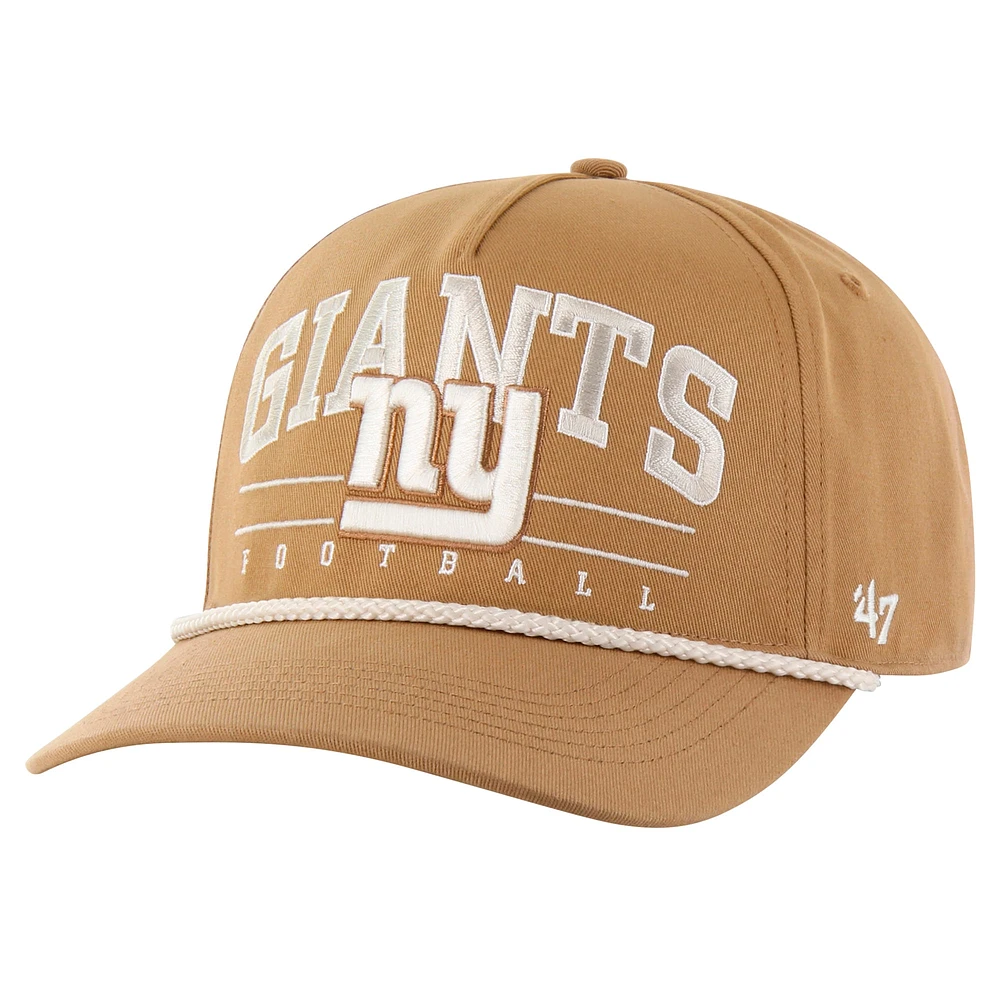 Casquette ajustable Roscoe Rope Hitch '47 Tan New York Giants pour homme