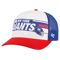 Men's '47 White/Red New York Giants Stack Line Hitch Trucker Adjustable Hat