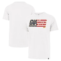 T-shirt blanc avec inscription drapeau Franklin des Giants de New York '47 pour hommes