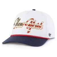 Men's '47 White New York Giants Patriotic Overhand Hitch Adjustable Hat