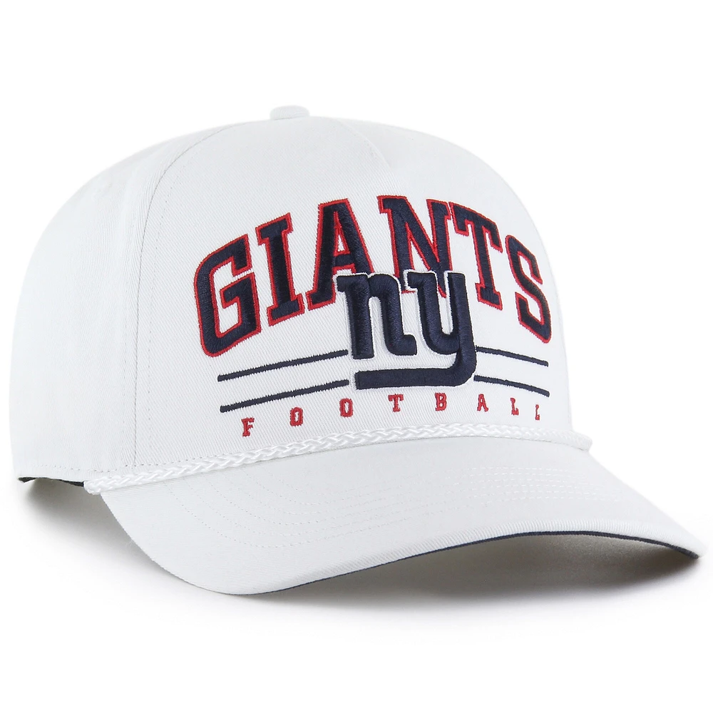 Casquette ajustable Roscoe Hitch Rope des New York Giants '47 blanche pour homme