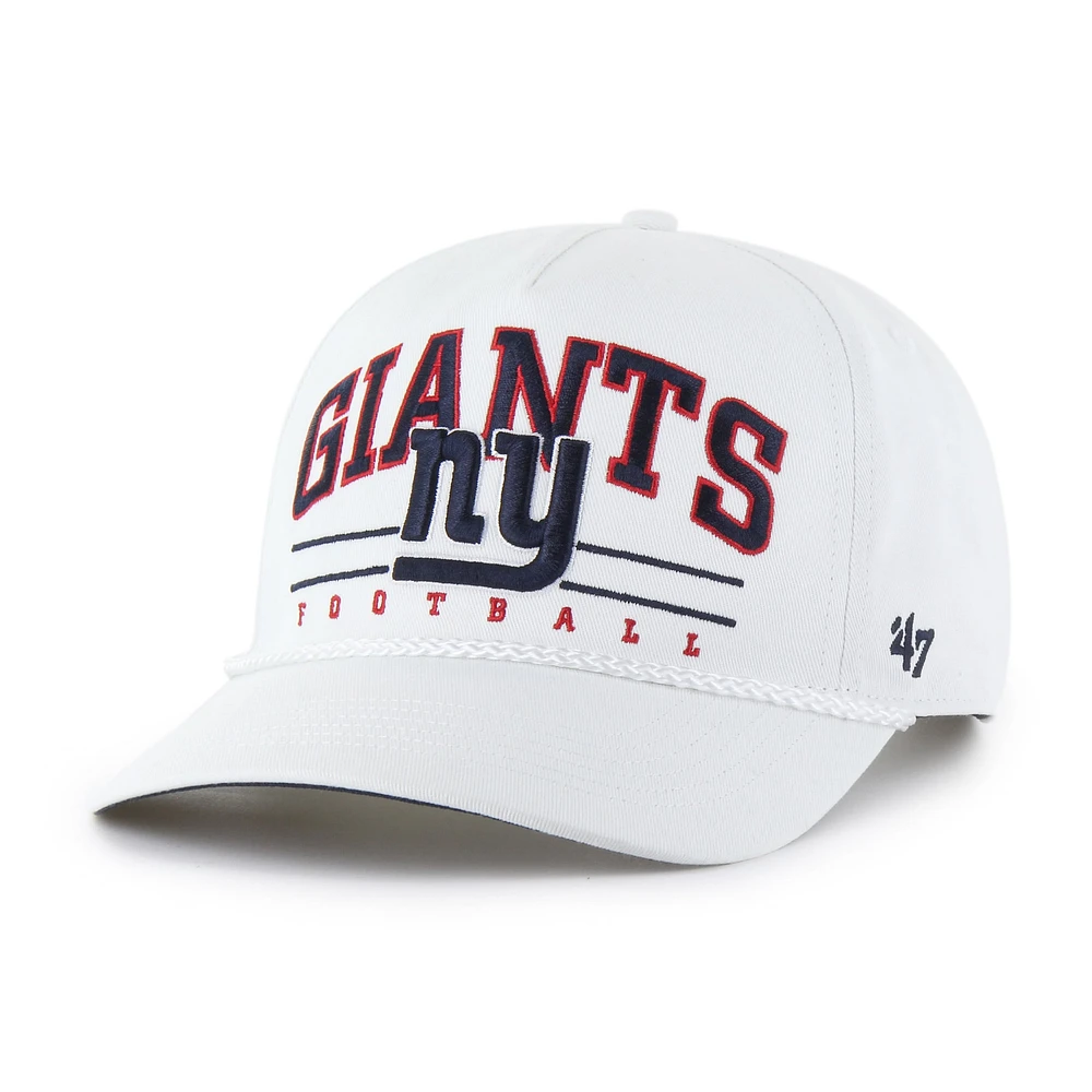 Casquette ajustable Roscoe Hitch Rope des New York Giants '47 blanche pour homme
