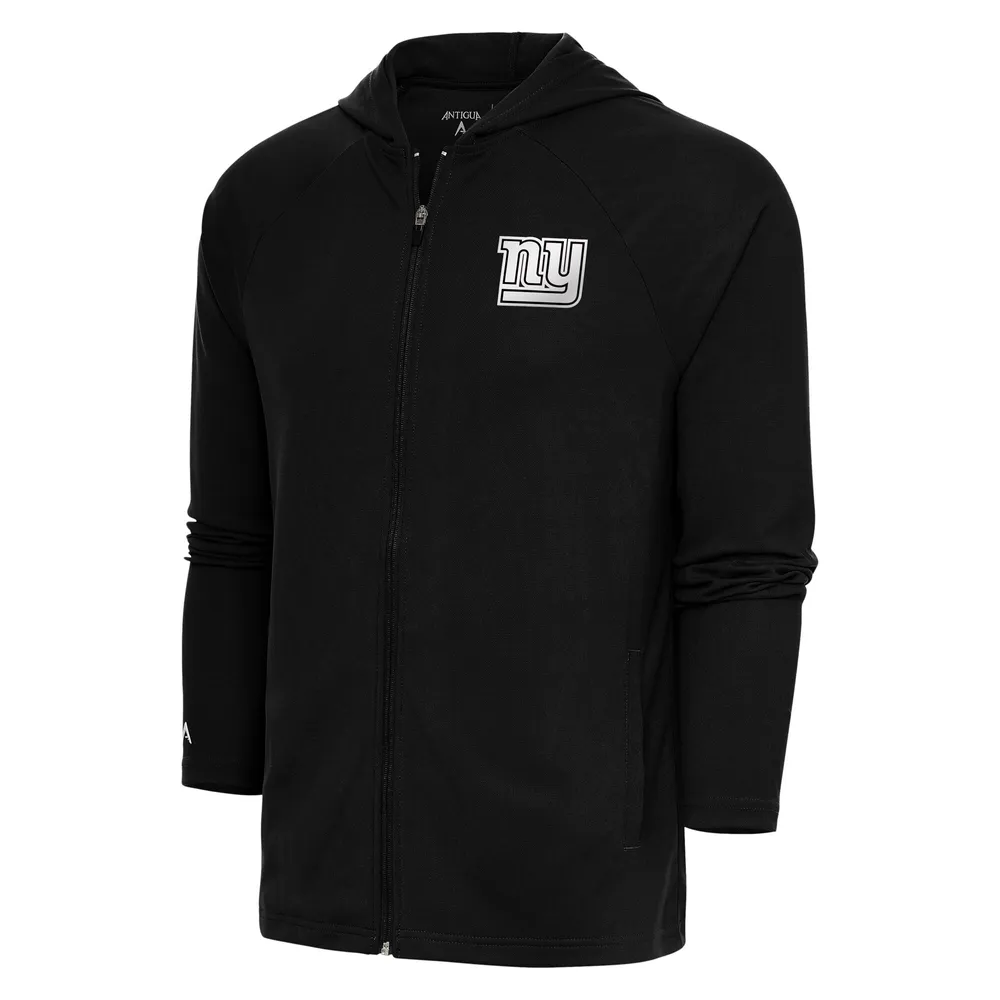 Men's Antigua Black New York Jets Legacy Full-Zip Hoodie