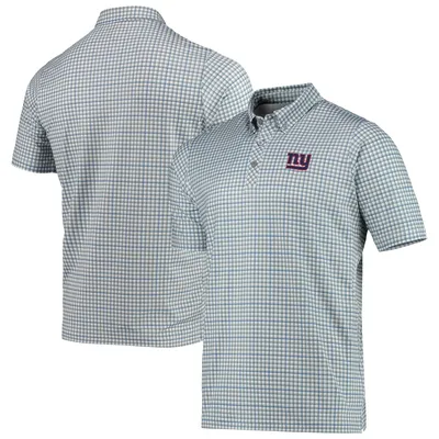 New York Giants Antigua Deliver Button-Down Polo - Gray/Royal