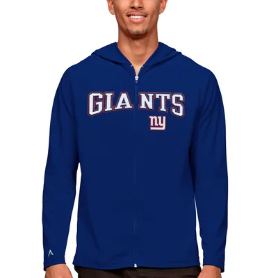 Men's Nike Royal New York Giants Performance Sideline Lockup Full-Zip Hoodie Size: Small