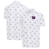 Polo antigua blanc pour hommes des New York Giants Fireworks