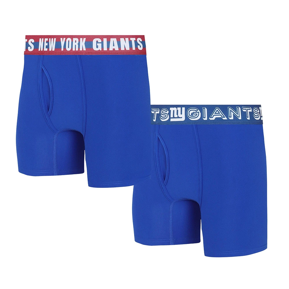 Men's Concepts Sport New York Giants Gauge Knit Boxer Brief Two-Pack