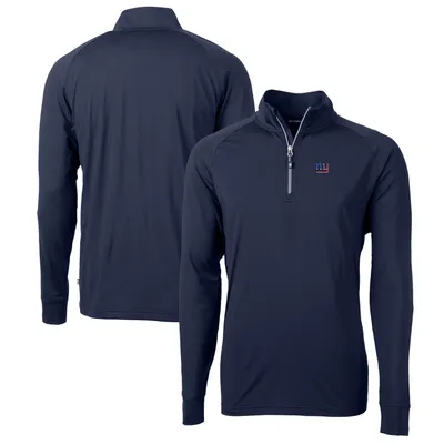 New York Giants Cutter & Buck Stealth Heathered Big & Tall Throwback Logo  Quarter-Zip Pullover Top - Navy