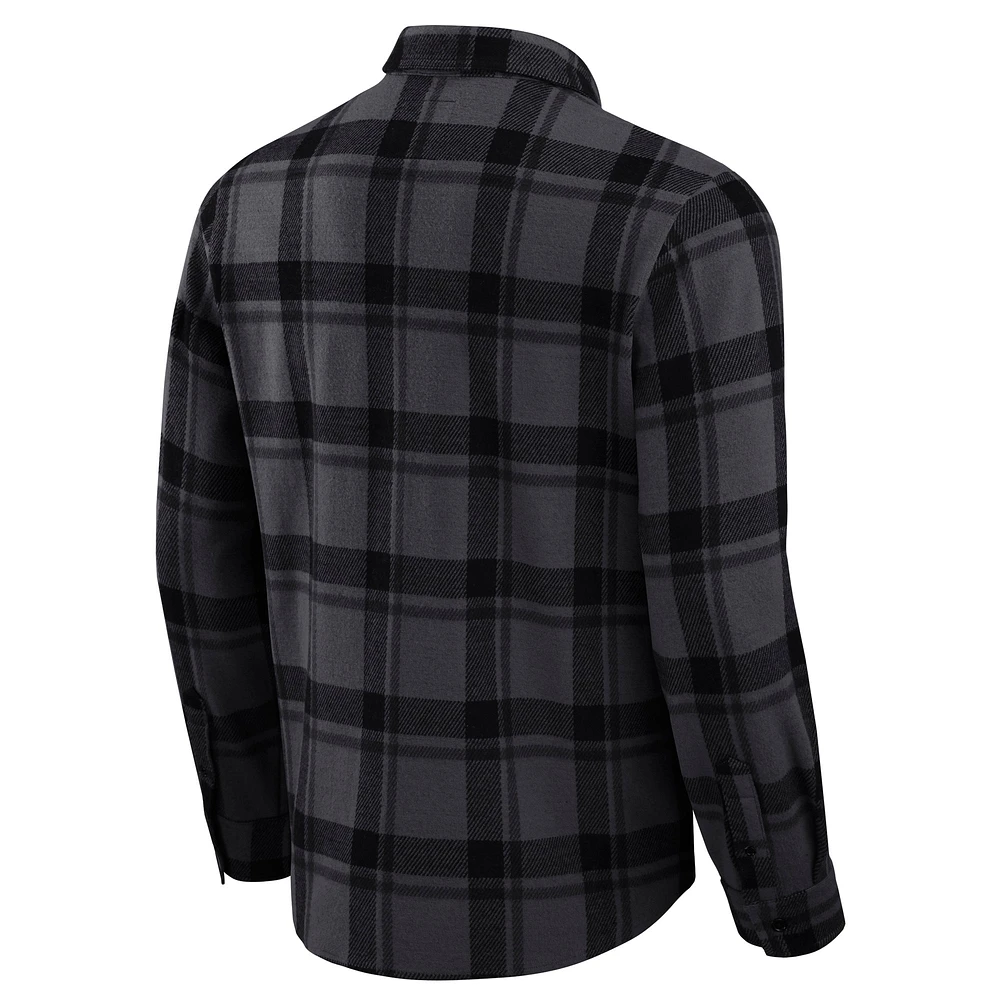 Men's Darius Rucker Collection by Fanatics Black New York Giants Plaid Button-Up Shirt