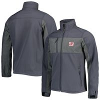 Men's Dunbrooke Graphite New York Giants Circle Zephyr Softshell Full-Zip Jacket