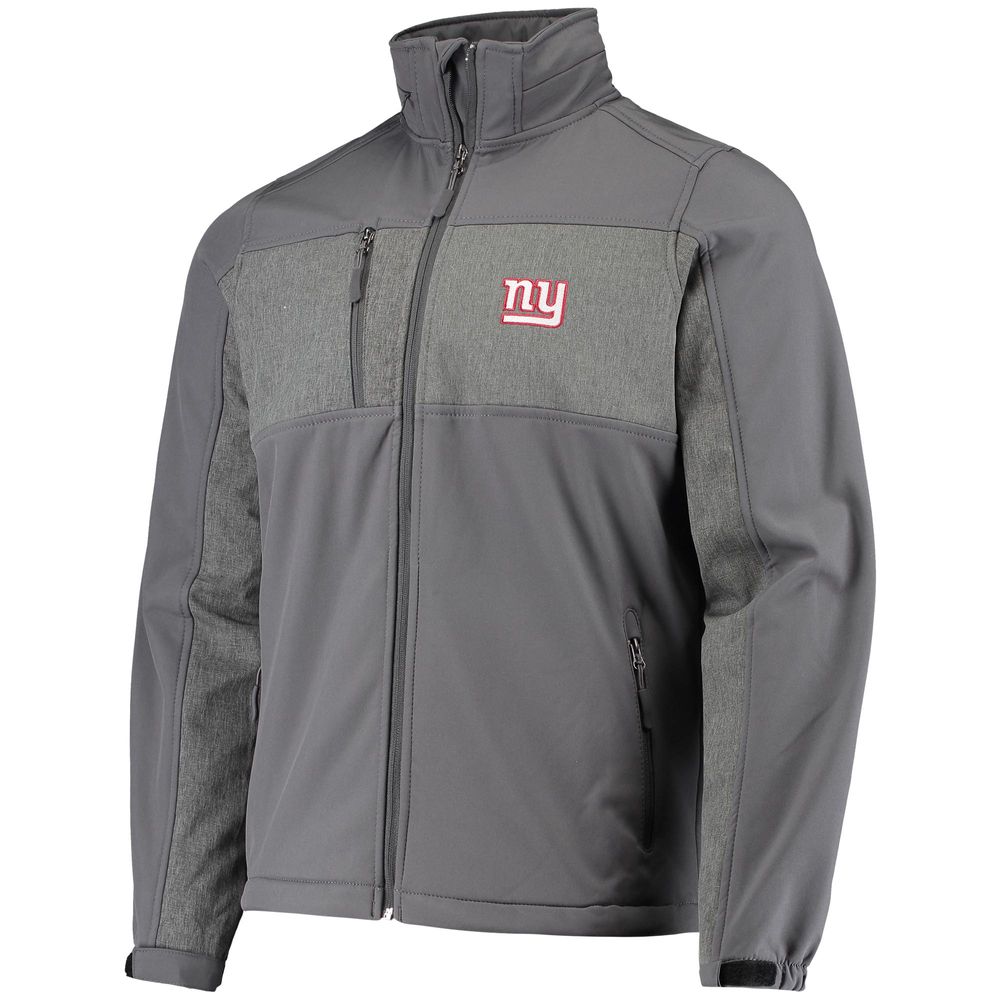 Men's Dunbrooke Graphite New York Giants Circle Zephyr Softshell Full-Zip Jacket