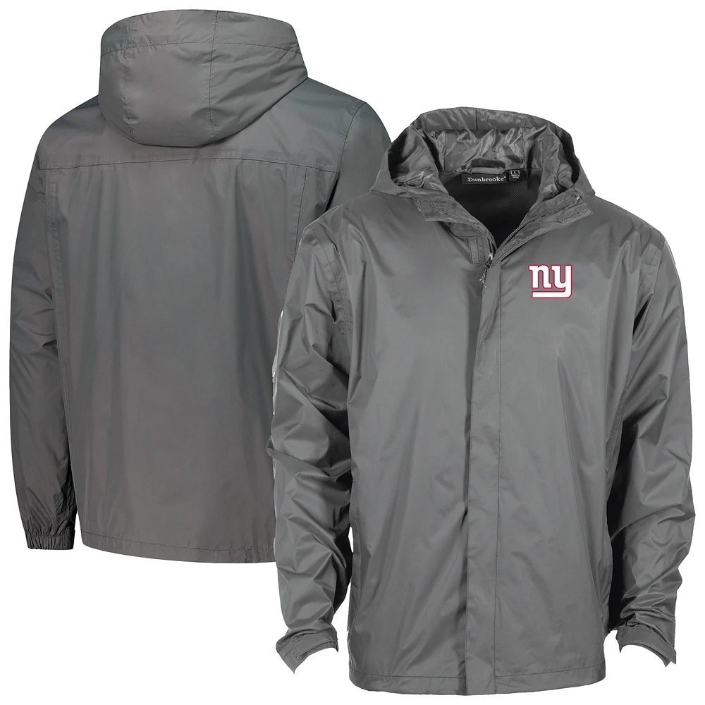 Veste à capuche zippée et imperméable Dunbrooke Graphite New York Giants Tropic pour homme