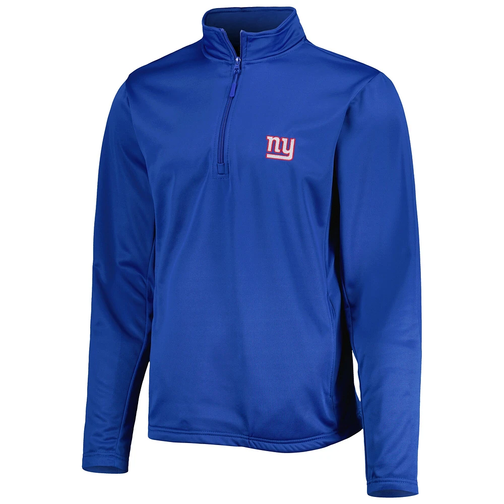 Men's Dunbrooke Royal New York Giants All-Star Tech Quarter-Zip Top