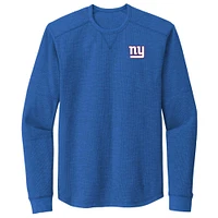 T-shirt thermique à manches longues Cavalier Dunbrooke Royal New York Giants pour hommes