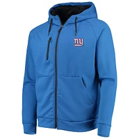 Men's Dunbrooke Royal New York Giants Shag Tri-Blend Full-Zip Raglan Hoodie