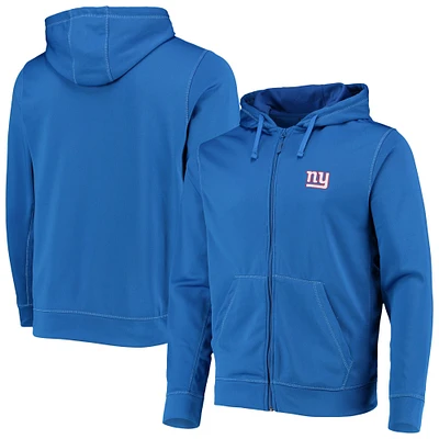 Sweat à capuche entièrement zippé Dunbrooke Royal New York Giants Trophy Fleece pour homme