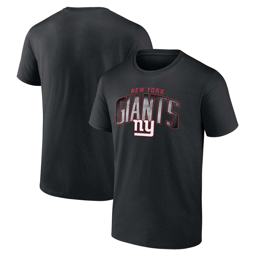 Men's Fanatics  Black New York Giants Arch Smoke T-Shirt