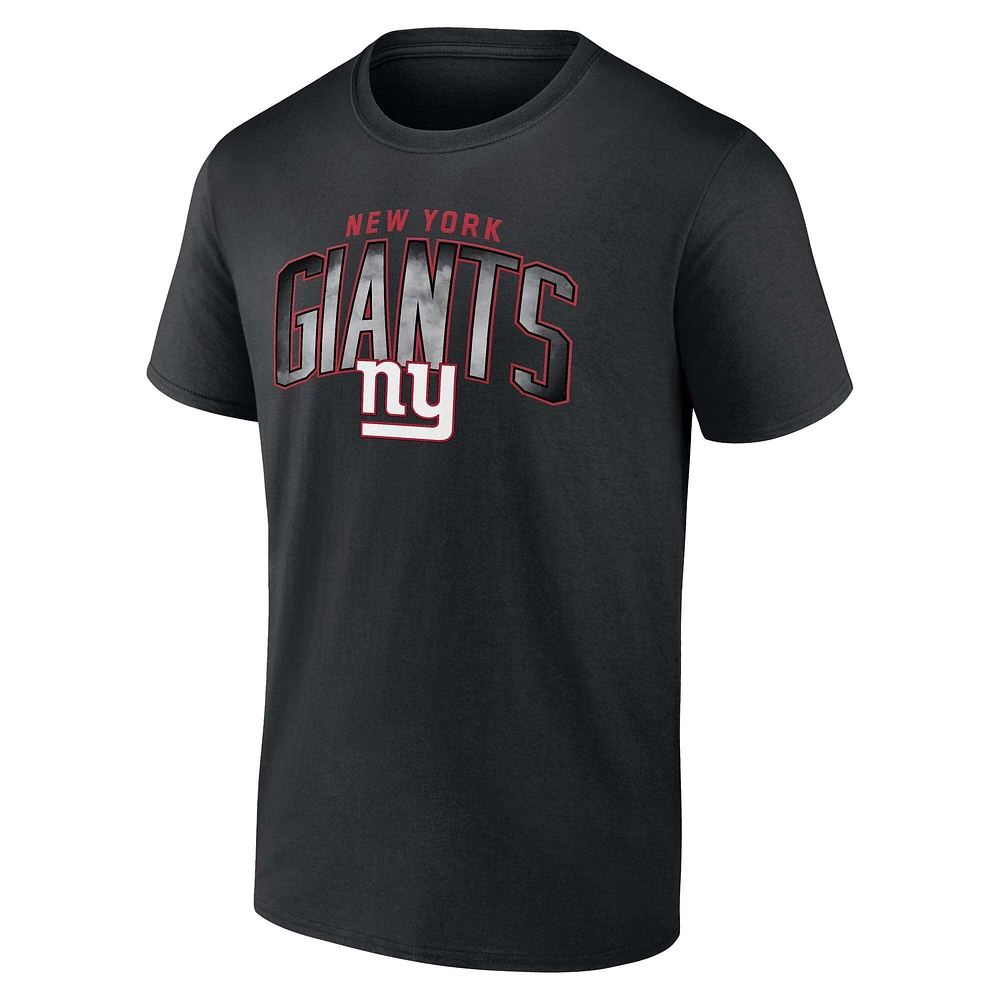 Men's Fanatics  Black New York Giants Arch Smoke T-Shirt