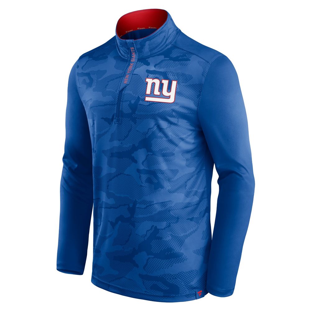 Fanatics Branded Men's Fanatics Branded Royal New York Giants Camo Jacquard  Quarter-Zip Jacket