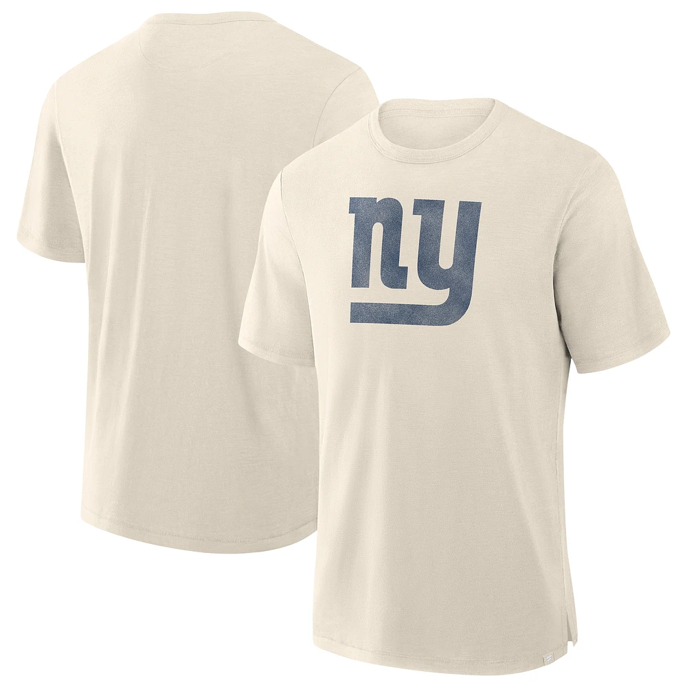 T-shirt fanatiques pour hommes, couleur crème, des New York Giants