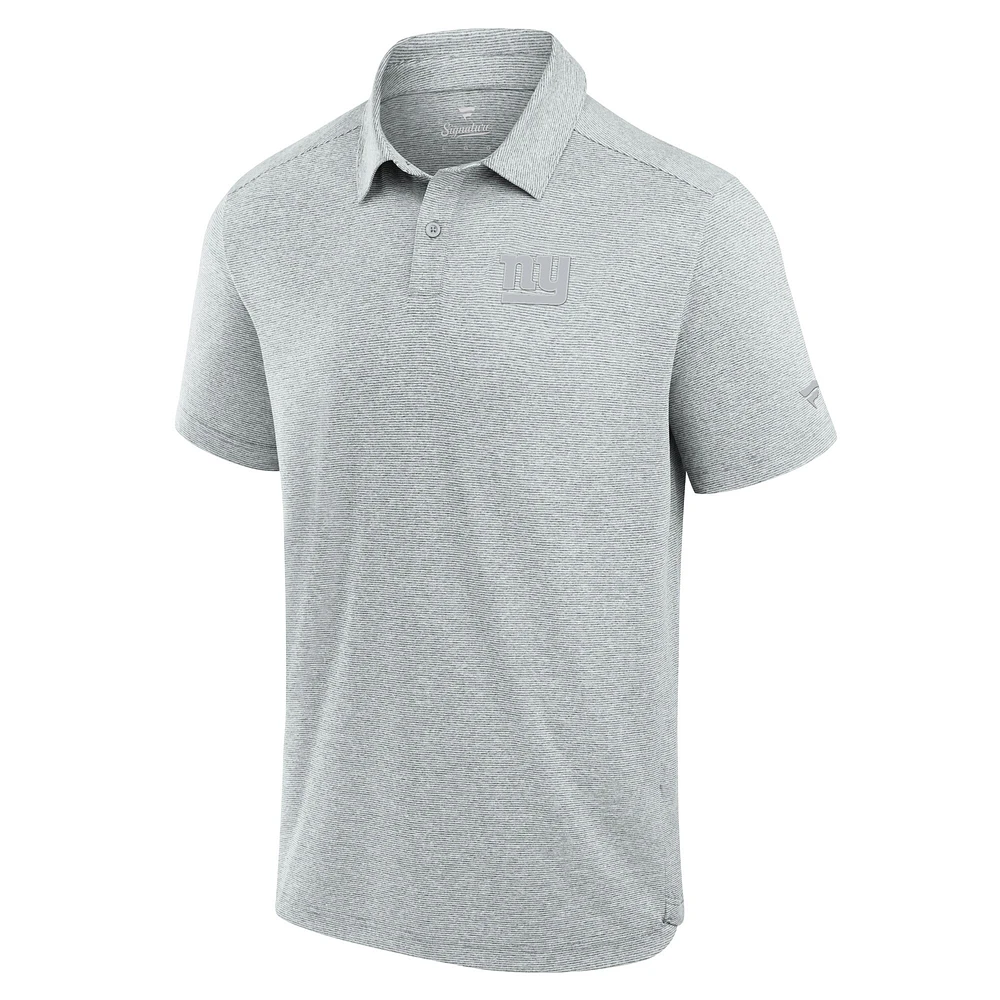 Men's Fanatics Gray New York Giants Front Office Tech Polo
