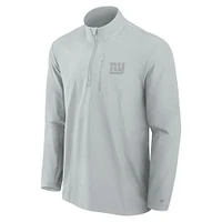 Veste tissée à quart de zip Fanatics pour hommes, gris des New York Giants Front Office