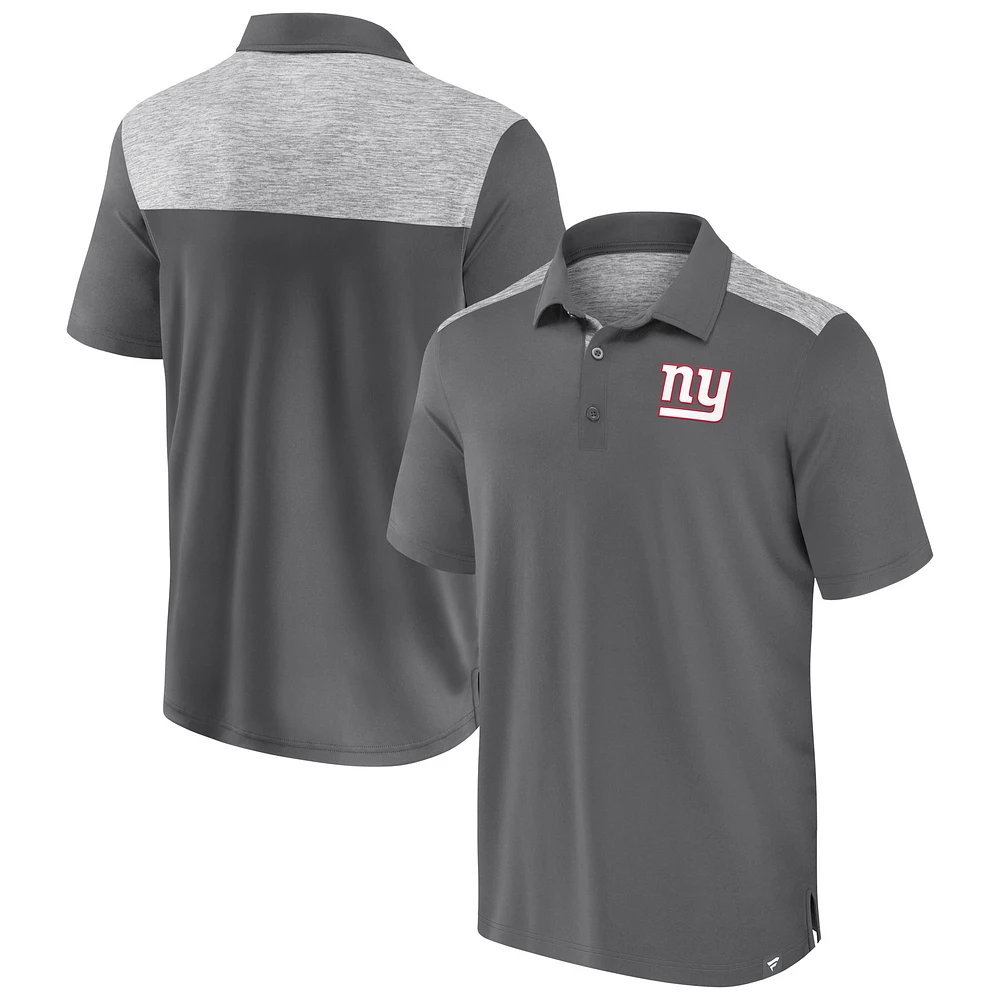 Polo Fanatics Long Shot gris pour homme des New York Giants