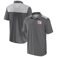 Polo Fanatics Long Shot gris pour homme des New York Giants