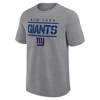 Men's Fanatics Heather Gray New York Giants Big & Tall Top Notch T-Shirt
