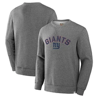 Sweat-shirt à enfiler en tissu éponge boucle Fanatics Heather Grey New York Giants pour homme