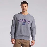 Men's Fanatics  Heather Gray New York Giants Loop Terry Pullover Sweatshirt