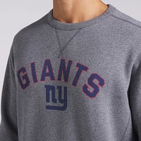 Men's Fanatics  Heather Gray New York Giants Loop Terry Pullover Sweatshirt