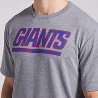 Men's Fanatics Heather Gray New York Giants Pass Rush Tri-Blend T-Shirt